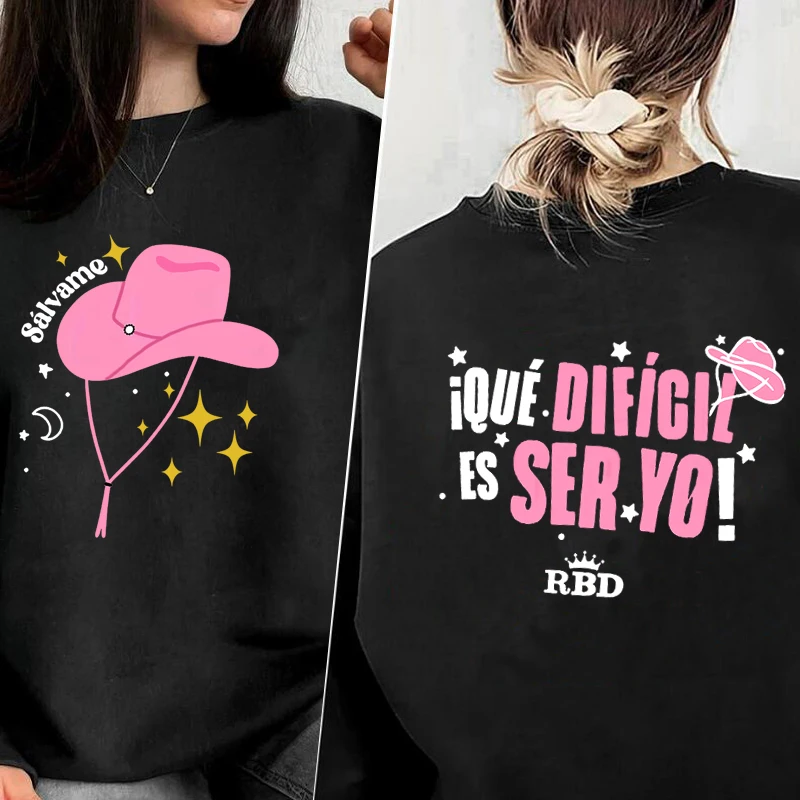 

Mia Colucci Que Dificil Es Ser Yo Sweatshirt RBD Tour Crewneck Sweatshirts Vintage 90s Music Hoodies Harajuku Streetwear Clothes