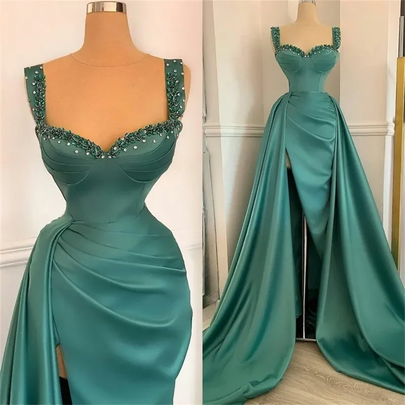 

Elegant Ladies Ball Luxury Evening Dress Square Mermaid Sweetheart Sexy backless side slit with hip skirt Cocktail party dress