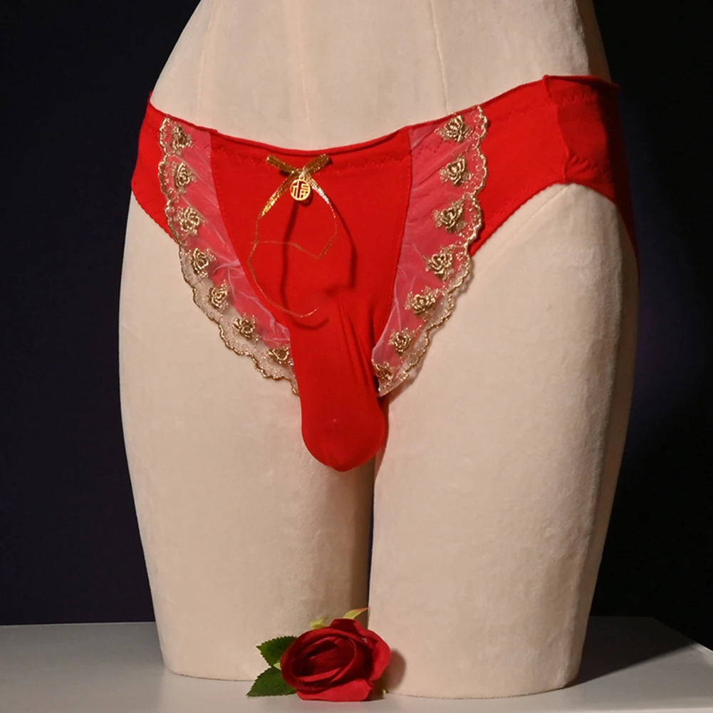 Sexy Men Sissy Panties Sheer Lace Ball Pouch Sheath Underwear Red Bronzing Brief Low Rise Hip Lift Unederpants Gay Lingerie
Sexy Men Sissy Panties Sheer Lace Ball Pouch Sheath Underwear Red Bronzing Brief Low Rise Hip Lift Unederpants Gay Lingerie