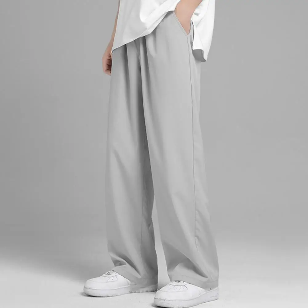Summer Thin Satin Pants Men Wide Leg Casual Trousers Straight Draped Streetwear Quick Drying sweatpants Male pantalones hombre
Summer Thin Satin Pants Men Wide Leg Casual Trousers Straight Draped Streetwear Quick Drying sweatpants Male pantalones hombre