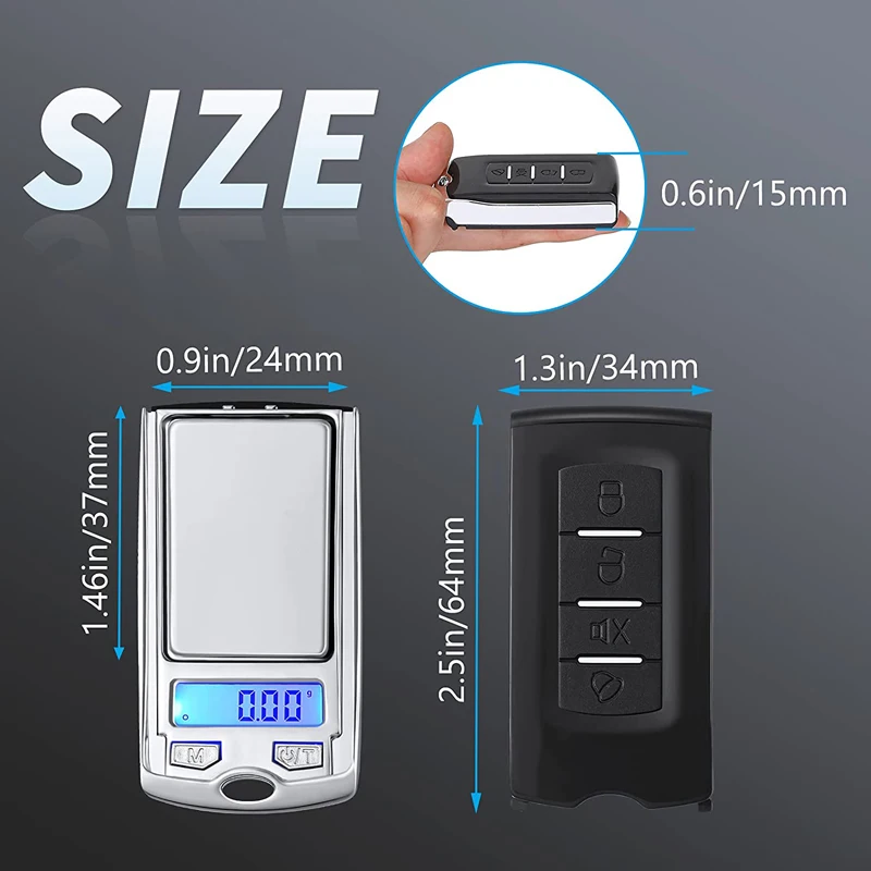 자동차 키 휴대용 디지털 미니 포켓 저울 보석 정밀 무게 골드 그램 LCD 0.01g/100g 200g 앱스트