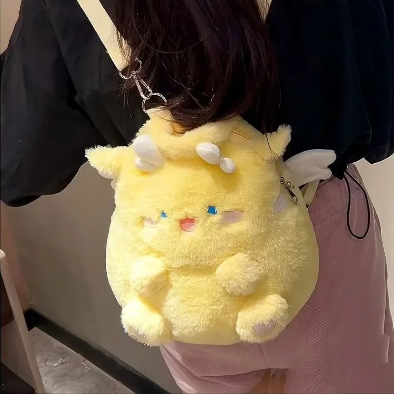 

MBTI Cute Lolita Womens Backpack Plush Dinosaur Japanese Style Autumn and Winter Student Backpack Kawaii Cartoon Ladies New Bag