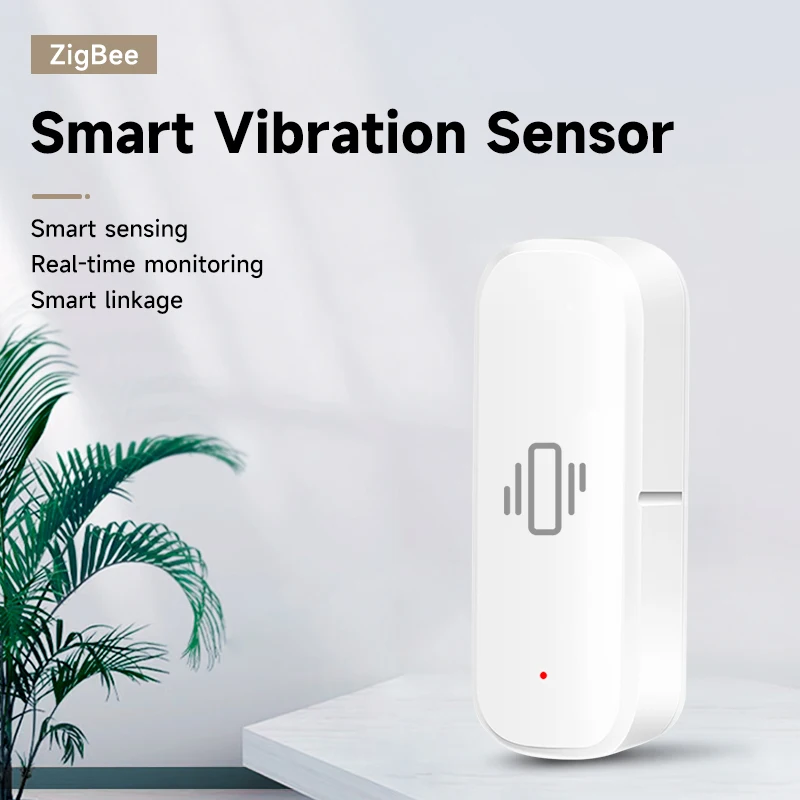 

Tuya Zigbee Smart Vibration Sensor Detection Smart Life APP Notification Real-Time Monitor Motion Shock Alarm History Record