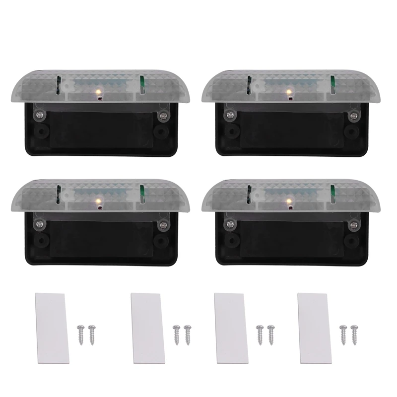 

4Pcs LED Solar Path Stair Lights Outdoor Garden Yard Fence Wall Landscape Lamp Solar Light For Stair Courtyard