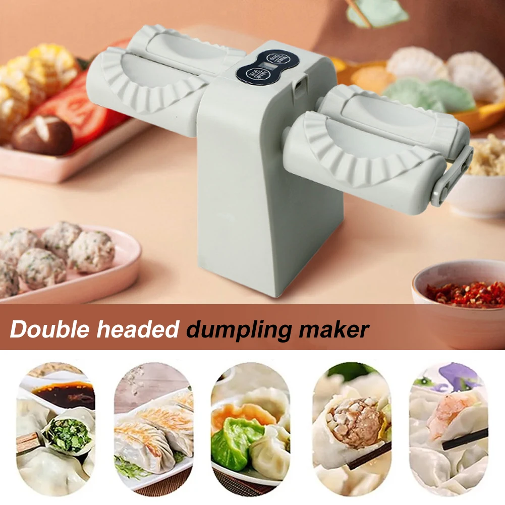 Electric Dumpling Maker Machine Kitchen Tool Double Head Automatic Dumpling Maker Mold Skin Wrapper Empanadas Ravioli Baking Kit
Electric Dumpling Maker Machine Kitchen Tool Double Head Automatic Dumpling Maker Mold Skin Wrapper Empanadas Ravioli Baking Kit