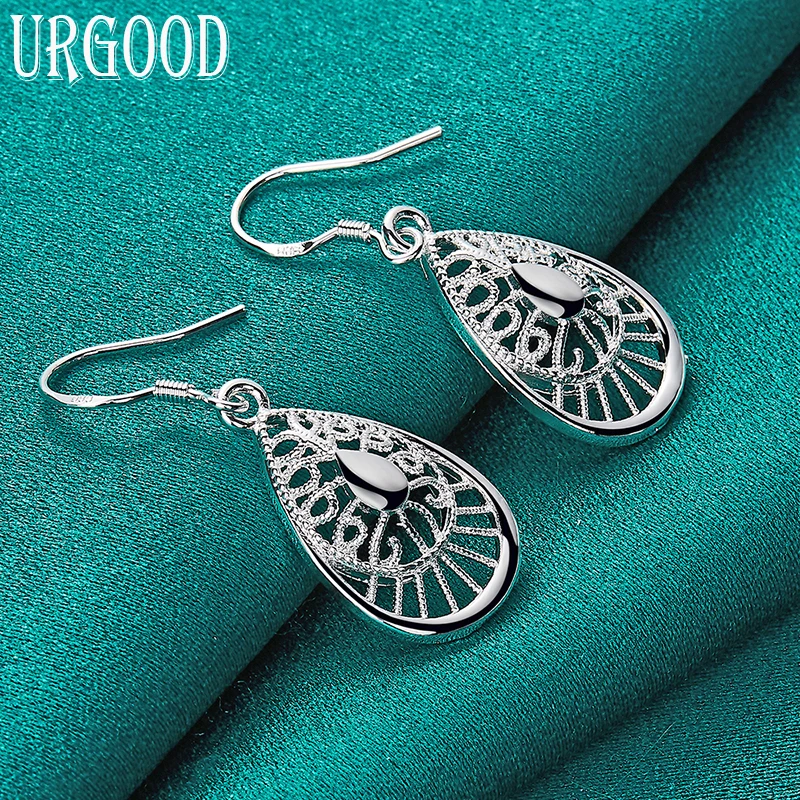 925 Sterling Silver Water Droplets Hollow Pattern Drop Earrings For Women Party Engagement Wedding Fashion Jewelry Gift
925 Sterling Silver Water Droplets Hollow Pattern Drop Earrings For Women Party Engagement Wedding Fashion Jewelry Gift