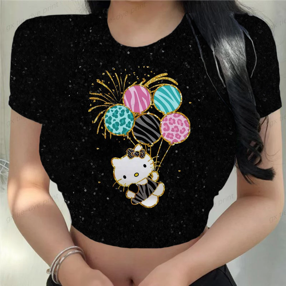 Fashion Short Sleeve Hello Kitty 90s Trend Casual T-shirts Clothes Women Female Summer Clothing Ladies Hello Kitty Crop Top
Fashion Short Sleeve Hello Kitty 90s Trend Casual T-shirts Clothes Women Female Summer Clothing Ladies Hello Kitty Crop Top