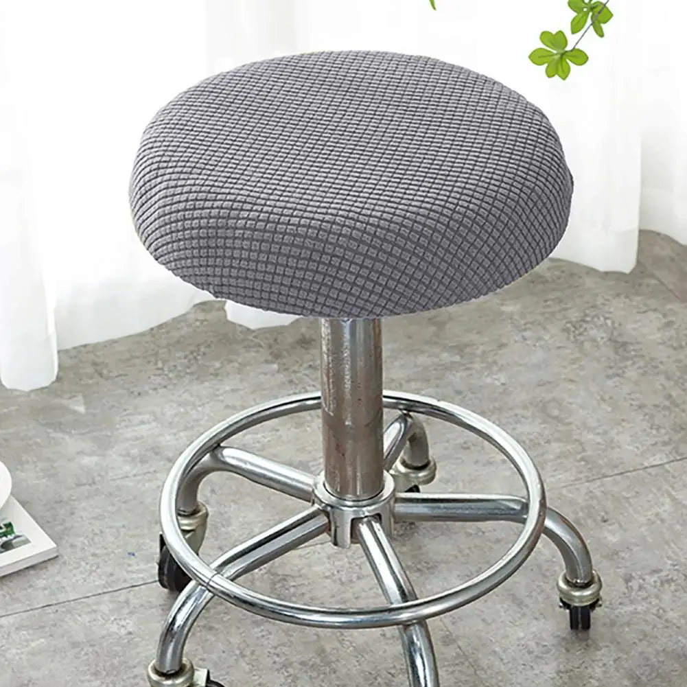 

Polar Fleece Jacquard Chair Slipcover Seat Cushion Cover Chair Cover Kids Furniture Protector Stretch Washable Stool Seat Cover