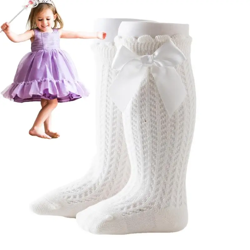 Little Girl Princess Socks Solid Color Kids Knee-Length Soft Socks Breathable Mesh Princess With Bow Tie Good Breathability
Little Girl Princess Socks Solid Color Kids Knee-Length Soft Socks Breathable Mesh Princess With Bow Tie Good Breathability