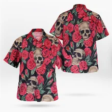 Hawaii Shirt Beach Summer Hawaiian Style Flower Skull 3D All Over Printed Men's Shirt Women Tee hip hop shirts
Hawaii Shirt Beach Summer Hawaiian Style Flower Skull 3D All Over Printed Men's Shirt Women Tee hip hop shirts