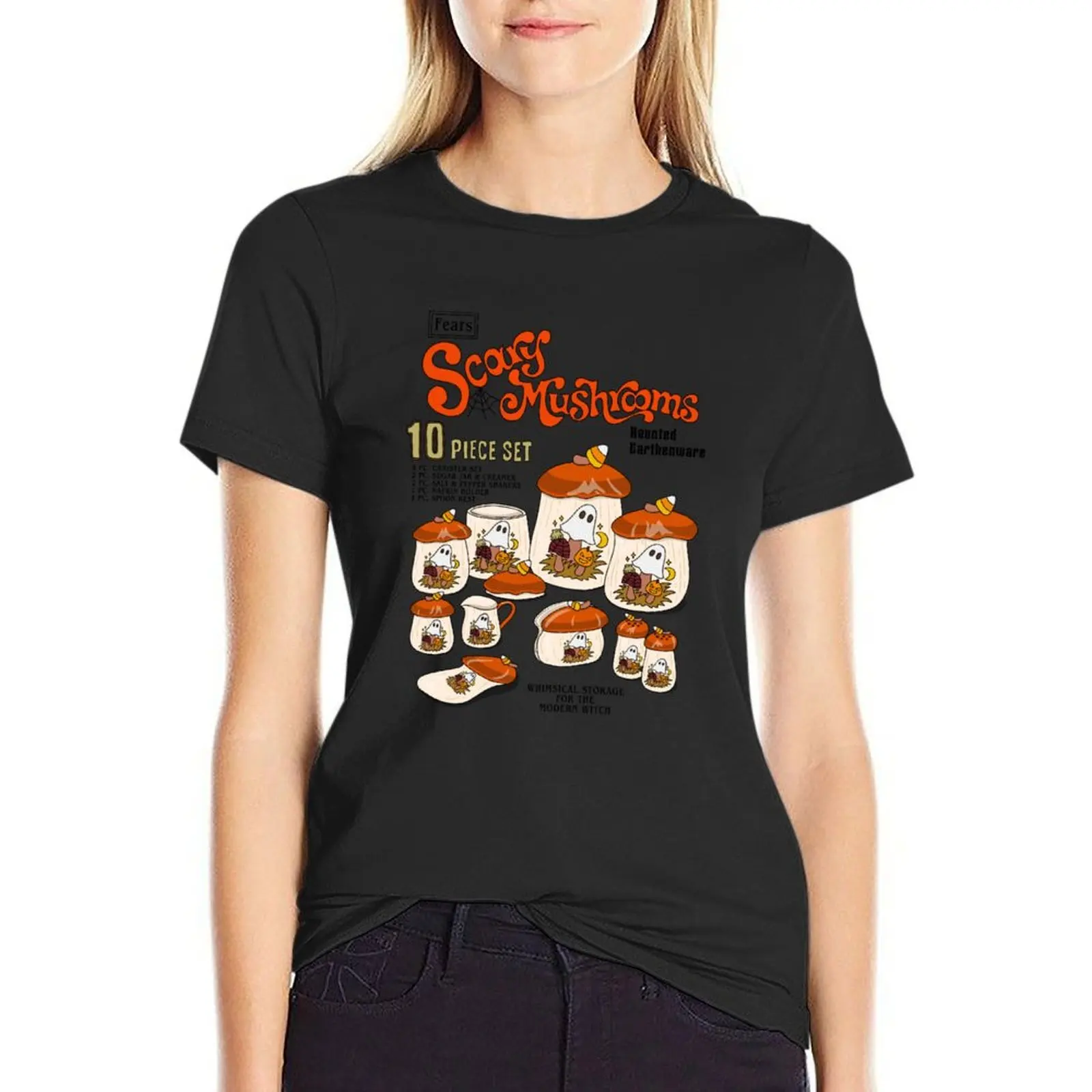 Scary Mushrooms T-shirt kawaii clothes lady clothes Blouse funny t shirts for Women
Scary Mushrooms T-shirt kawaii clothes lady clothes Blouse funny t shirts for Women
