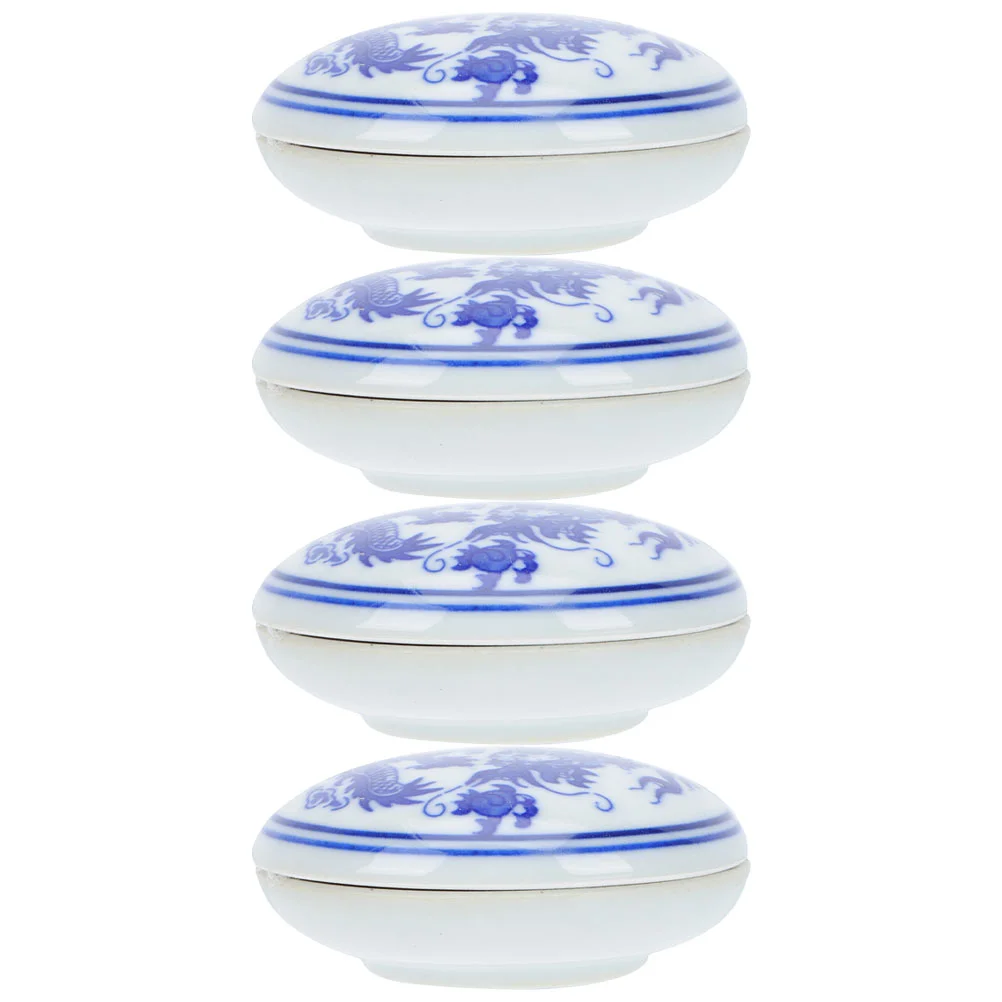 4 Pcs Blue and White Porcelain Inkpad Painting Red for Practical Draw DIY Chinese Style Student
4 Pcs Blue and White Porcelain Inkpad Painting Red for Practical Draw DIY Chinese Style Student
