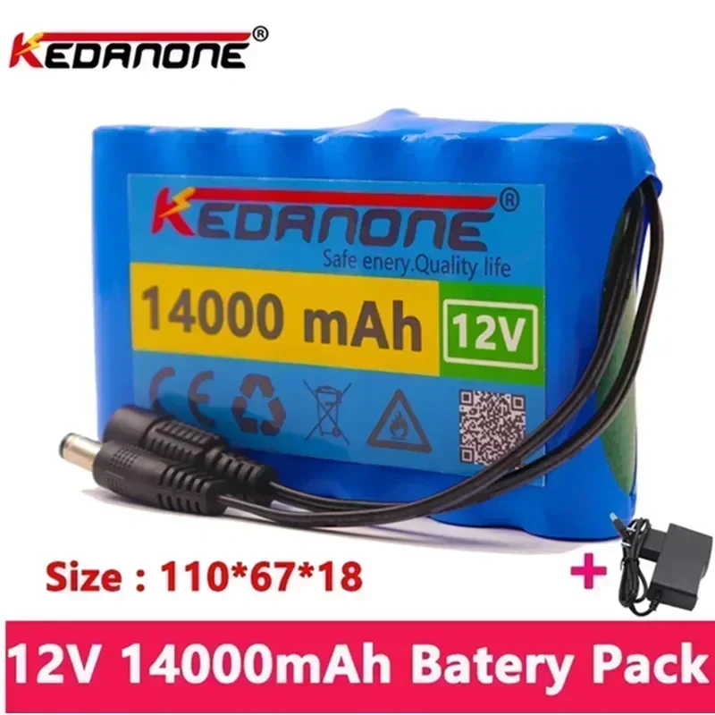 18650 12V 14000mah battery Rechargeable Lithium Ion battery pack capacity DC 12.6v 14Ah CCTV Cam Monitor + charger
18650 12V 14000mah battery Rechargeable Lithium Ion battery pack capacity DC 12.6v 14Ah CCTV Cam Monitor + charger