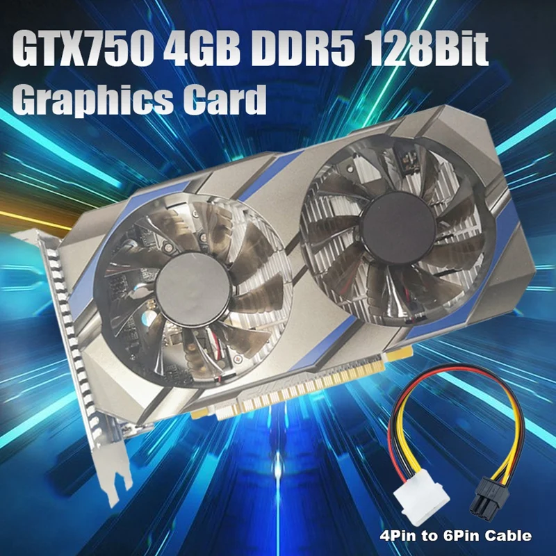1Set GTX750 28Nm PCI E 3.0 HD VGA DVI Dual Fan Video Card 4GB DDR5 128Bit Graphics Card+4Pin To 6Pin Cable
1Set GTX750 28Nm PCI E 3.0 HD VGA DVI Dual Fan Video Card 4GB DDR5 128Bit Graphics Card+4Pin To 6Pin Cable