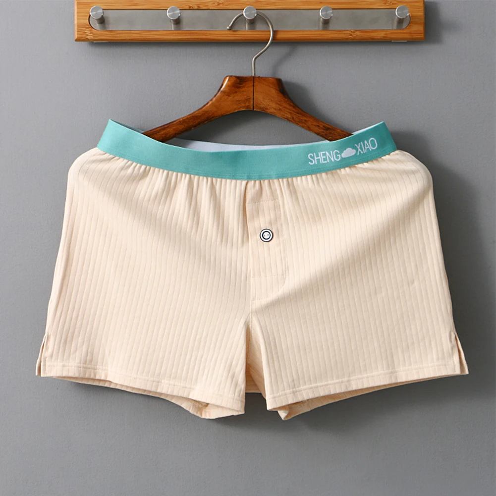 

Men's Cotton Briefs Boxers Solid Color Breathable Boxer Shorts And Underpants Trunks Homewear Underwear Man Panties