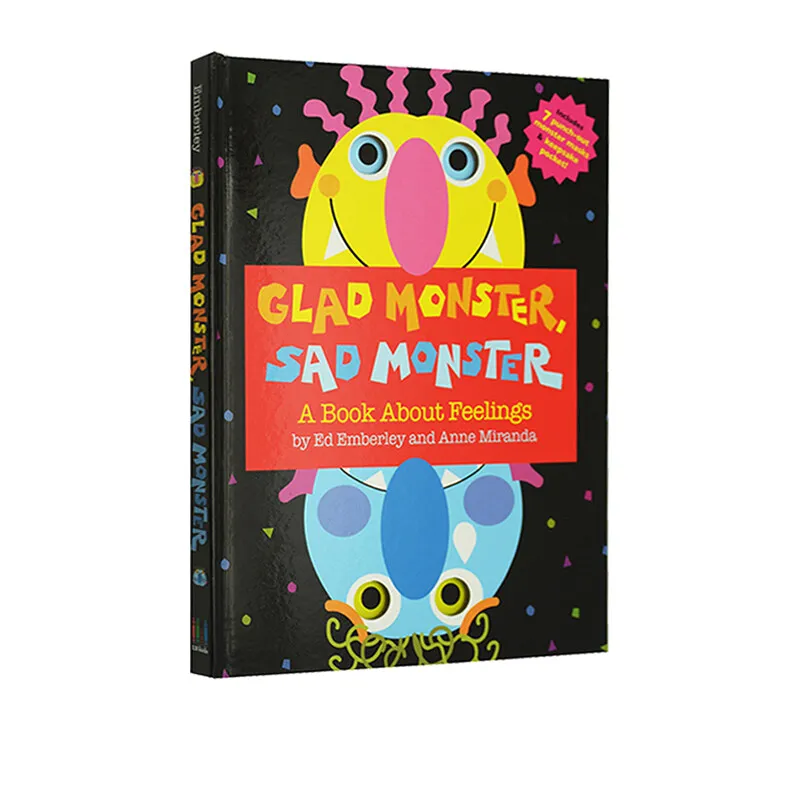 

Milu Original English Glad Monster Sad Hardcover Emotional Expression Go AwAy Big Green Monster Ed Emberley Children's
