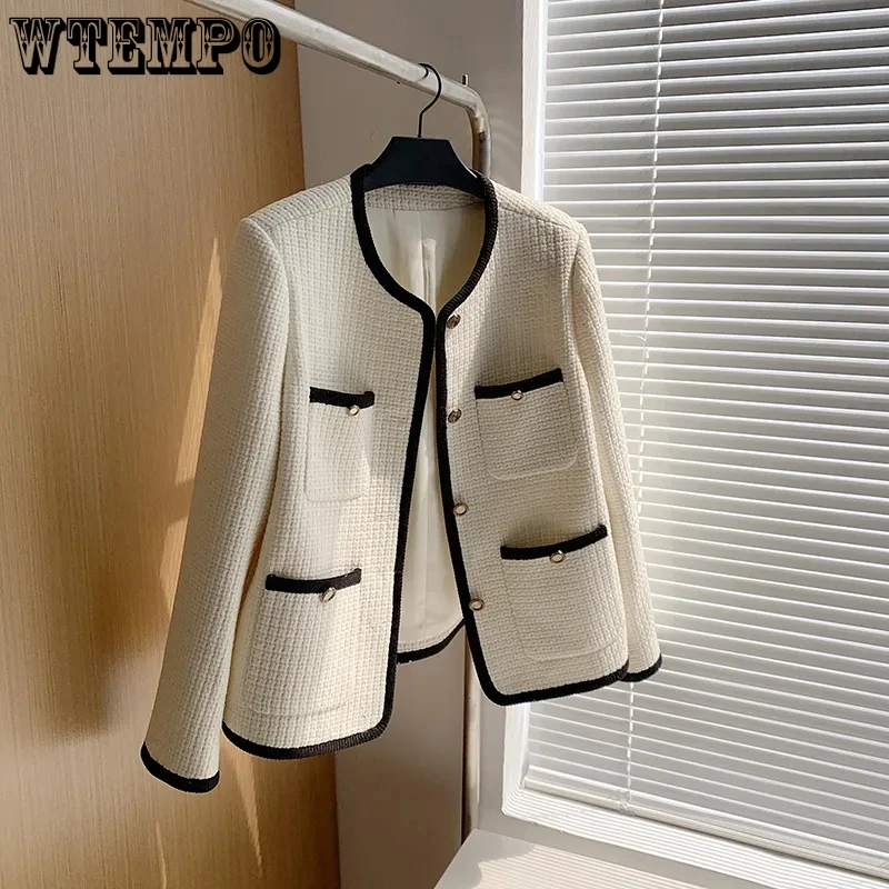 WTEMPO S-3XL Vintage Tweed Jackets Korean Fashion Elegant Coats Women Spring Fall New Luxury Outwear Single Breasted Streetwear
WTEMPO S-3XL Vintage Tweed Jackets Korean Fashion Elegant Coats Women Spring Fall New Luxury Outwear Single Breasted Streetwear