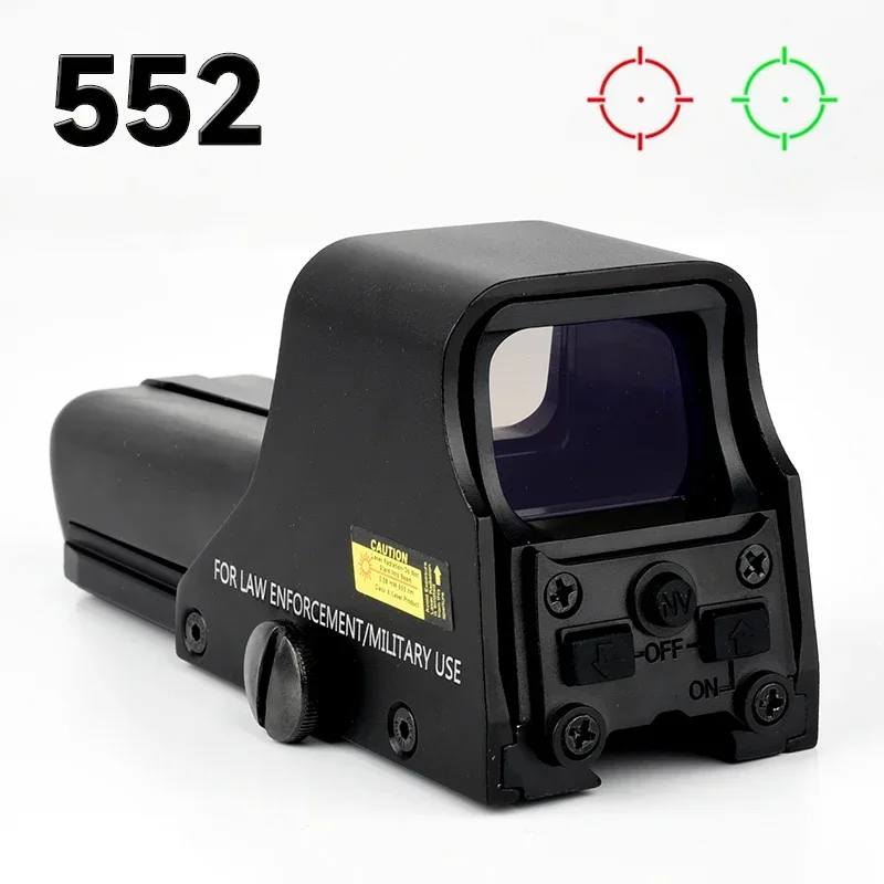 

552 Tactical Holographic Reflex Sight Red Green Dot Sight Adjustable Brightness Compact Riflescope Hunting Accessories