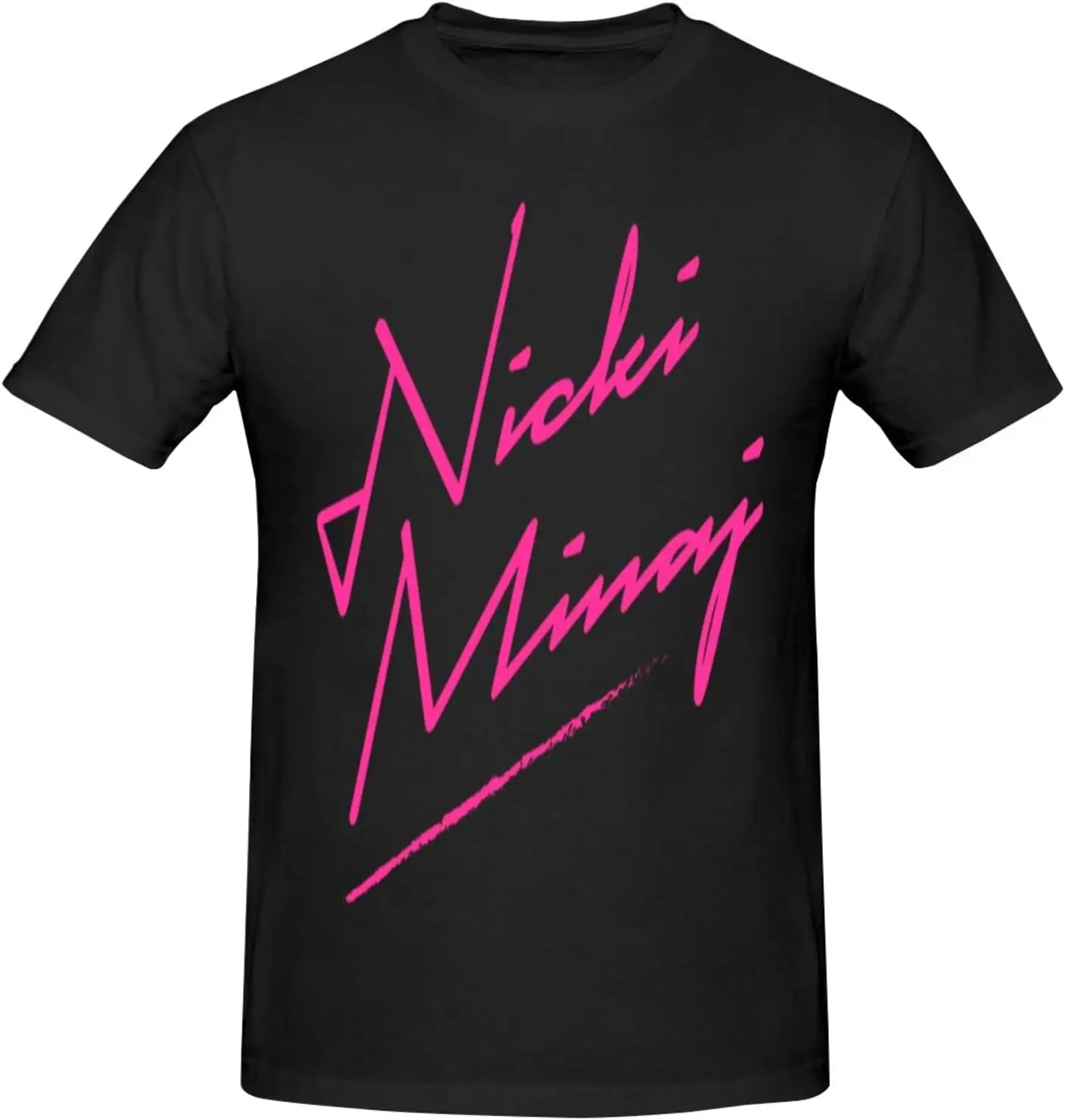 

Классическая хлопковая Футболка Nicki Music and Minaj для мужчин и женщин, классическая черная футболка