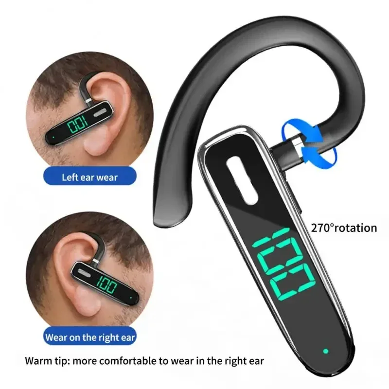 

With Microphon ENC Noise Cancelling Handsfree Talking Headset Busines Auriculares Driving Wireless Earphone Headphones Bluetooth
