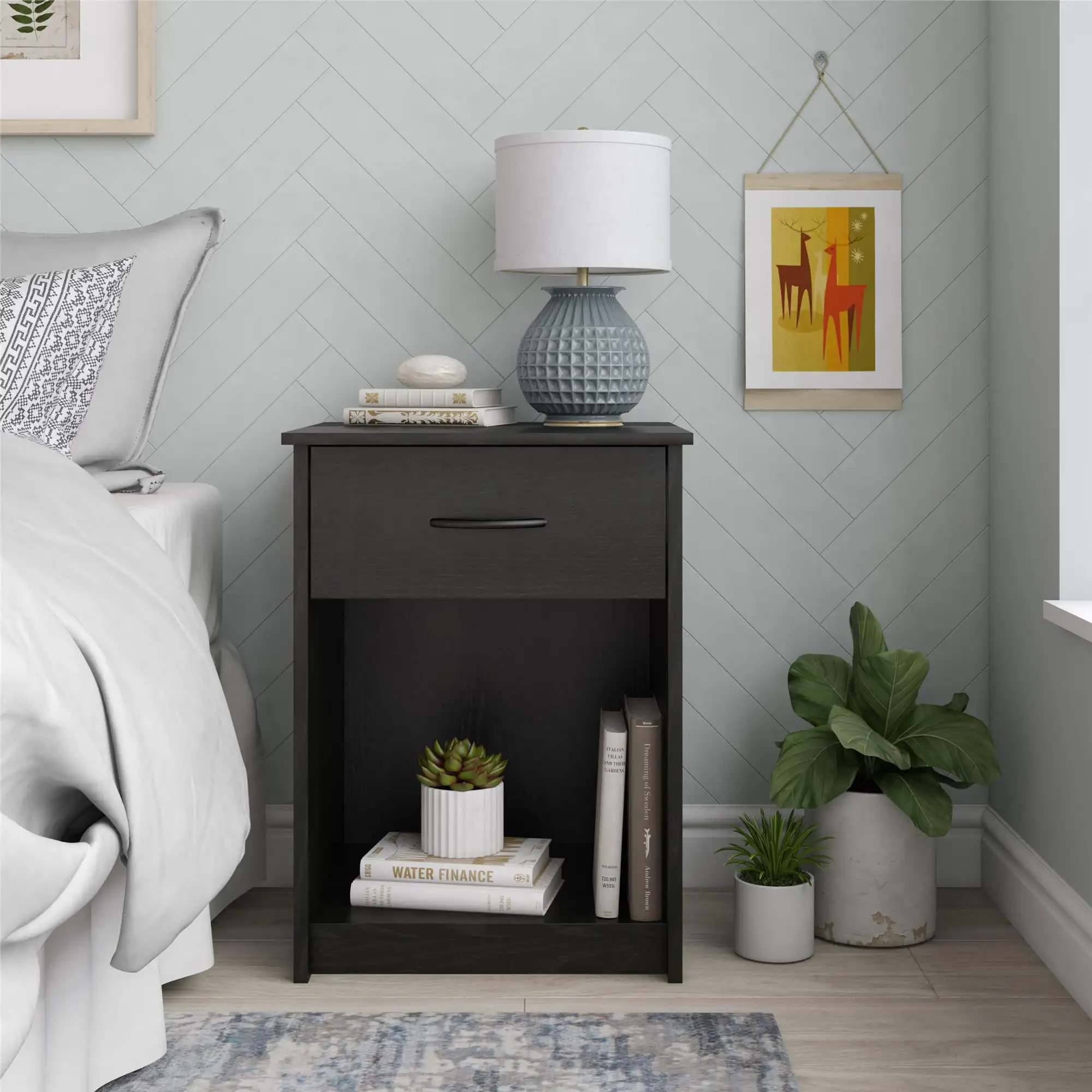 Classic Nightstand with Drawer, Black Oak For Living Room Bedroom, Multiple Colors (US Stock)
Classic Nightstand with Drawer, Black Oak For Living Room Bedroom, Multiple Colors (US Stock)