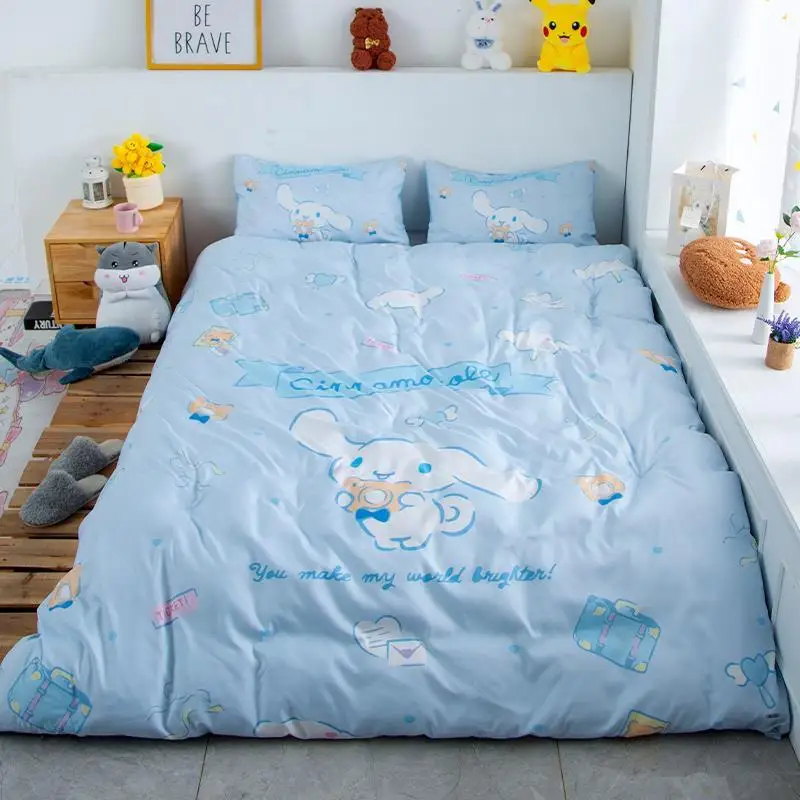 Набор постельного белья в стиле аниме Sanrio Cinnamoroll, пододеяльник, наволочка, кровать для студенческого общежития, комплект из 3 предметов, домашний текстиль
Набор постельного белья в стиле аниме Sanrio Cinnamoroll, пододеяльник, наволочка, кровать для студенческого общежития, комплект из 3 предметов, домашний текстиль
