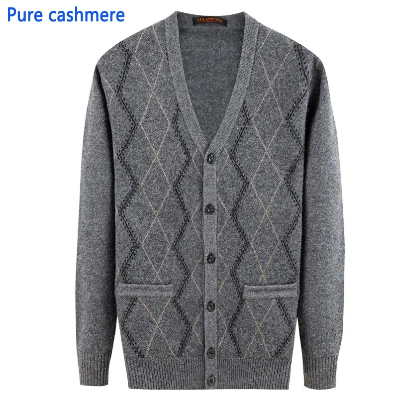 new fashion mens high quality 100% Pure Cashmere Men Cardigan Casual V-neck Single Breasted Thick plus size XSSMLXL2XL3XL4XL5XL
new fashion mens high quality 100% Pure Cashmere Men Cardigan Casual V-neck Single Breasted Thick plus size XSSMLXL2XL3XL4XL5XL