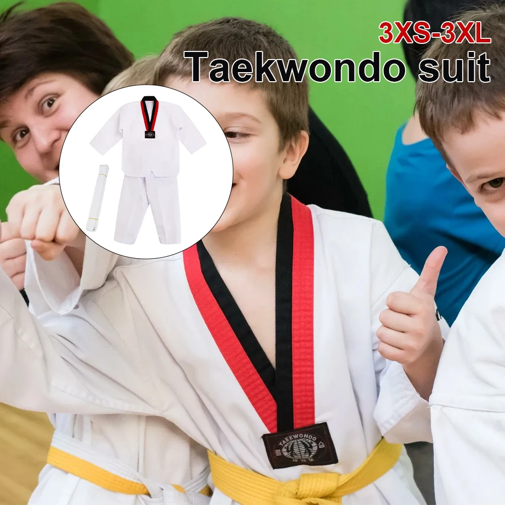 Taekwondo Uniforms Long Sleeves Martial Arts Karate Jujitsu Gym Training Uniforms with Belt for Children Adults Unisex
Taekwondo Uniforms Long Sleeves Martial Arts Karate Jujitsu Gym Training Uniforms with Belt for Children Adults Unisex