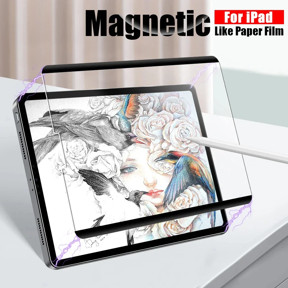 Magnetic Like Paper Screen Protector For iPad Air 11 13 2024,iPad Air 4 5 10.9,Pro 11 12.9 iPad 5 6 7 8 9 10 Gen Reusable Film
Magnetic Like Paper Screen Protector For iPad Air 11 13 2024,iPad Air 4 5 10.9,Pro 11 12.9 iPad 5 6 7 8 9 10 Gen Reusable Film