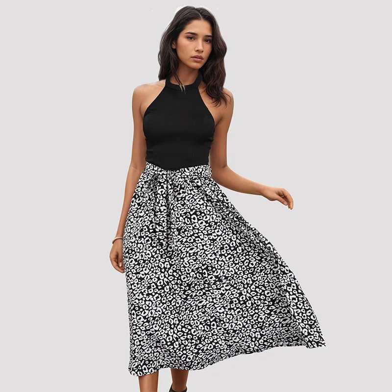Halter Leopard Patchwork Sexy Long Dress Women 2024 Summer Sleeveless Party Mid Waist Party Dresses Evening Vestido
Halter Leopard Patchwork Sexy Long Dress Women 2024 Summer Sleeveless Party Mid Waist Party Dresses Evening Vestido