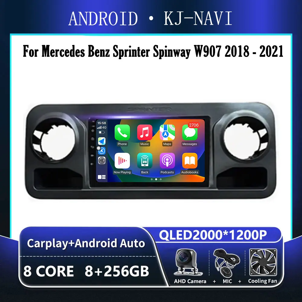 

Android 14 Carplay For Mercedes Benz Sprinter Spinway W907 2018 - 2021 Audio Stereo Car Radio Multimedia Player GPS Navigation