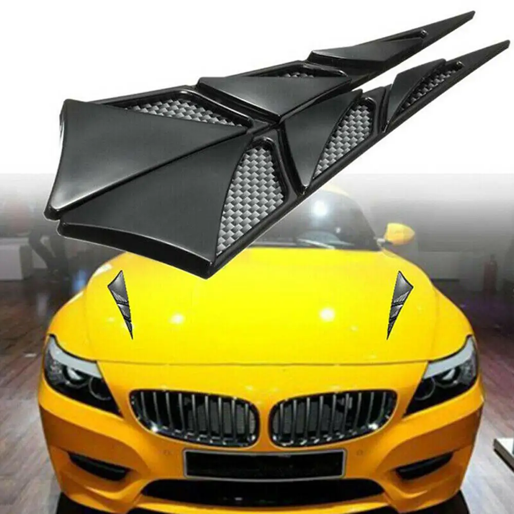 1Pair Universal Side Air Intake Flow Vent Cover Car Styling Accessories Car Exterior Decoration Car Hood Stickers Black
1Pair Universal Side Air Intake Flow Vent Cover Car Styling Accessories Car Exterior Decoration Car Hood Stickers Black
