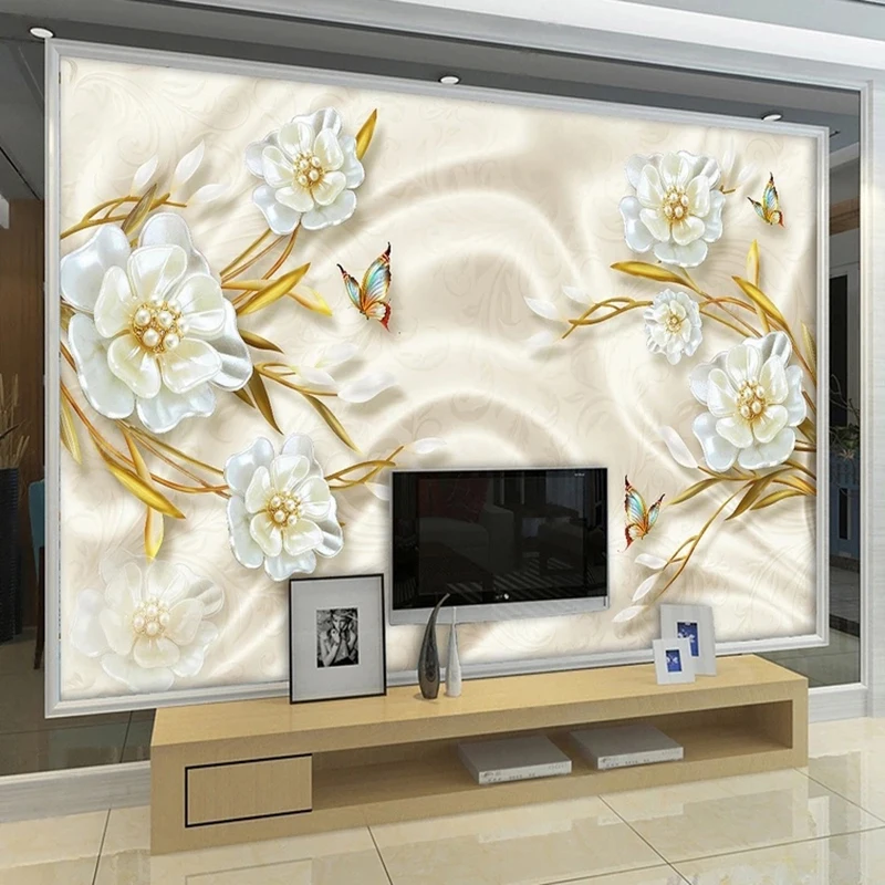 Custom Mural Wallpaper Elegant Jewelry Flowers 3D Relief Photo Wall Painting Living Room TV Sofa Background Wall Home Decor
Custom Mural Wallpaper Elegant Jewelry Flowers 3D Relief Photo Wall Painting Living Room TV Sofa Background Wall Home Decor