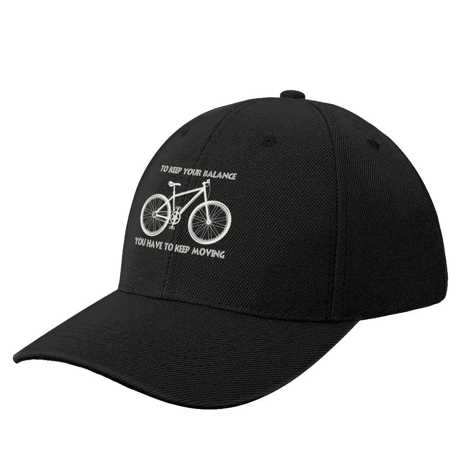 

To Keep Your Balance You Have To Keep Moving I Mountainbike Baseball Cap funny hat Trucker Cap Hood fashionable Hats Man Women's