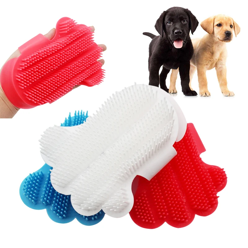 

Cute Professional Pet Bathing Towel Brush Pet dogcat Grooming Comb Finger Bath Massage Brush Using Environmentally Friendly