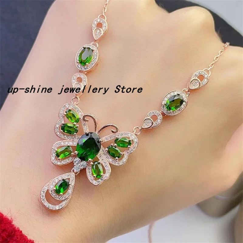 100% Natural Diopside Pendant, Real 925 Sterling Silver Production, Simple Atmosphere of Women's Pendant, Daily Wear
100% Natural Diopside Pendant, Real 925 Sterling Silver Production, Simple Atmosphere of Women's Pendant, Daily Wear