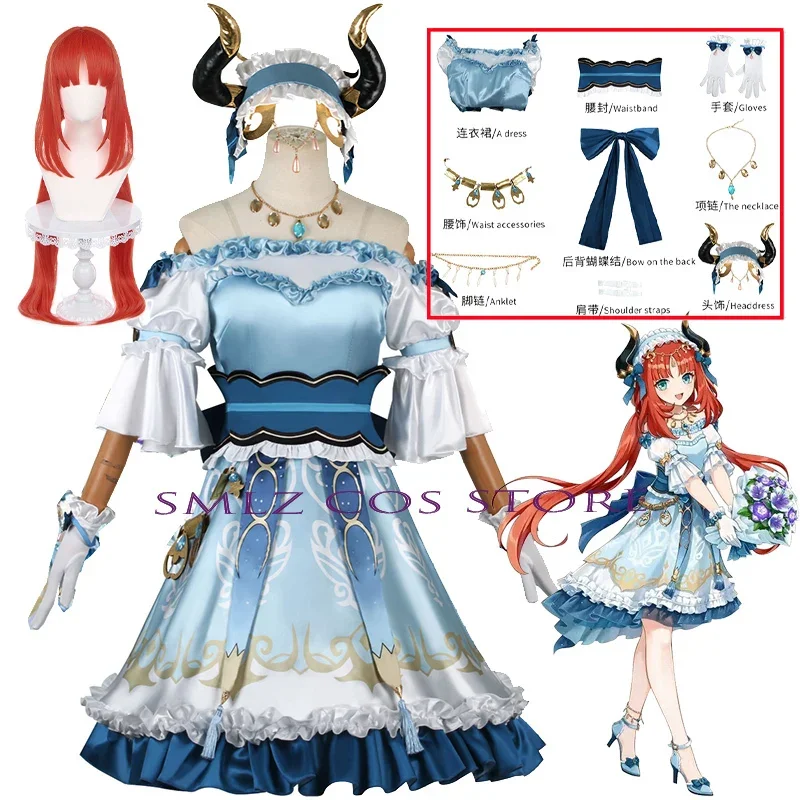 Princess Nilou Cosplay Animer Genshin Impact Nilou Luxurious Dress Uniform Accessories Wig Set Hallowmas Outfits for Woman
Princess Nilou Cosplay Animer Genshin Impact Nilou Luxurious Dress Uniform Accessories Wig Set Hallowmas Outfits for Woman