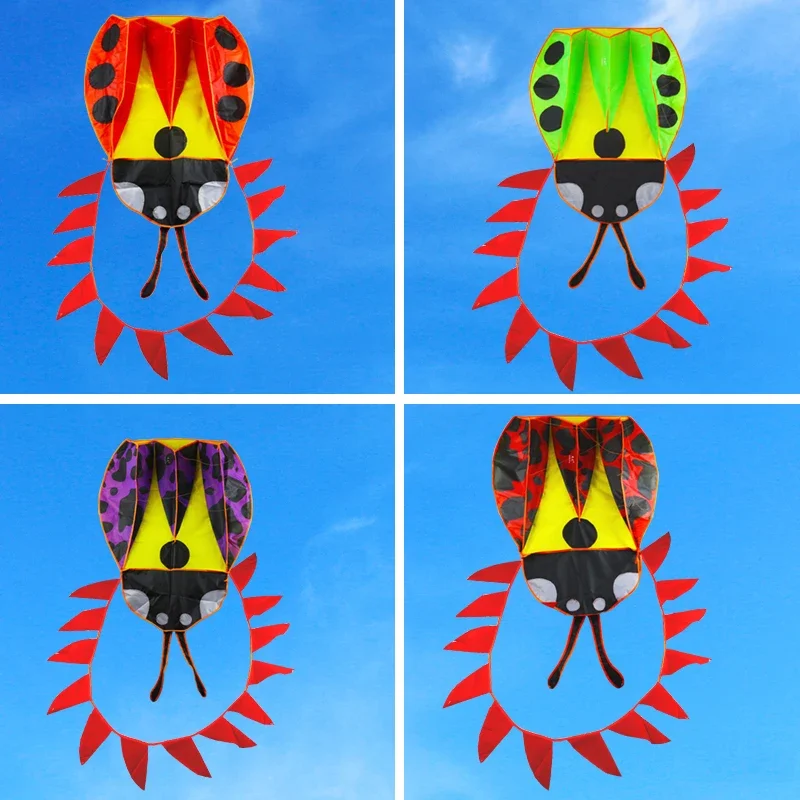 

2.8M Children's Boneless Mollusk Ladybug Kite Three-dimensional Kite Easy Flight Entertainment Gift Parent-child Interaction