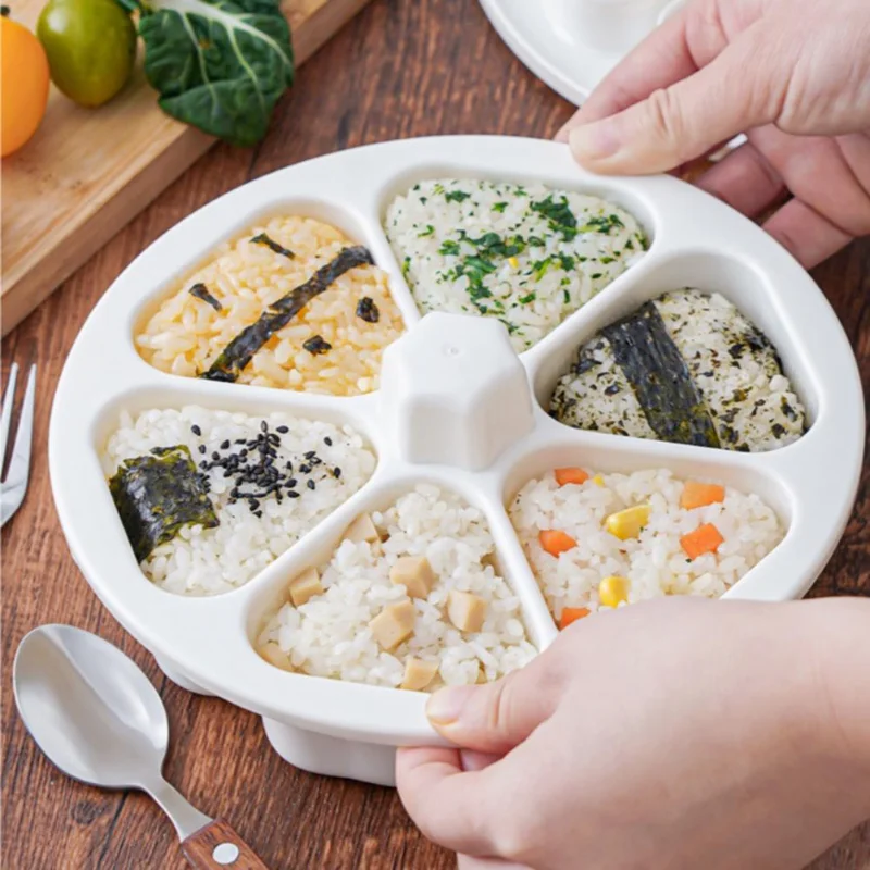 6 Grids Japanese Onigiri Maker Press Non-sticky DIY Plastic Triangle Rice Ball Sushi Making Tool Mold Bento Tools
6 Grids Japanese Onigiri Maker Press Non-sticky DIY Plastic Triangle Rice Ball Sushi Making Tool Mold Bento Tools