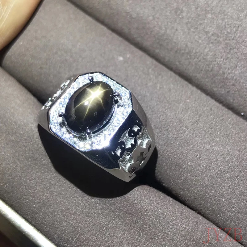 Starlight Sapphire Men's Ring, classic 925 sterling silver Starline beautiful mail package atmospheric upscale
Starlight Sapphire Men's Ring, classic 925 sterling silver Starline beautiful mail package atmospheric upscale