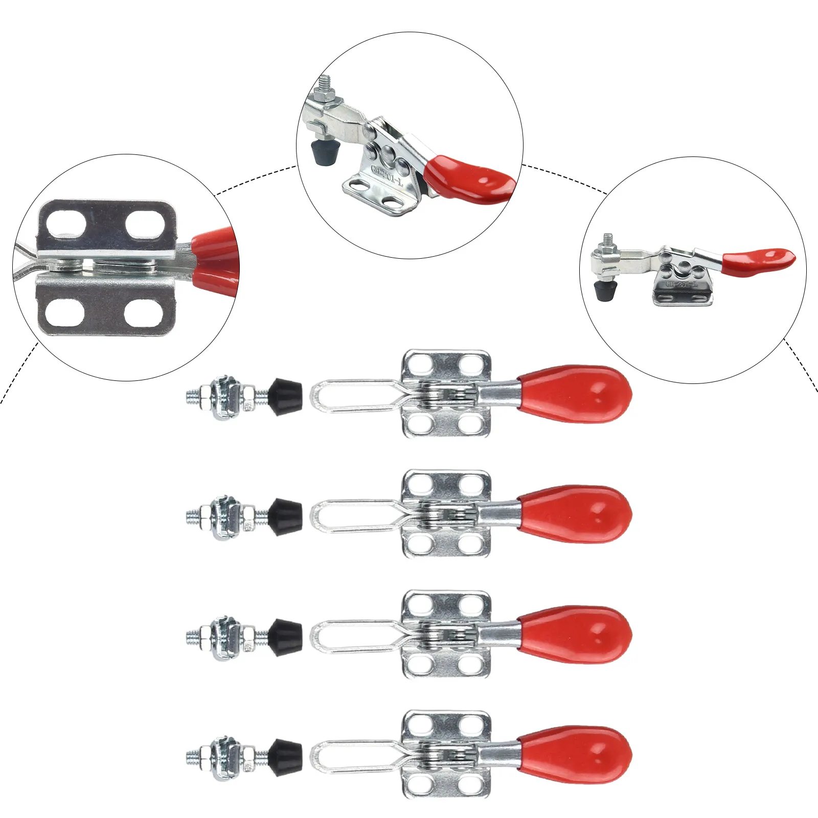 Быстросъемный шарнирный зажим GH201L, 4 шт., ширина зажима 27 кг 60 фунтов, хорошо подходит для различных применений
Быстросъемный шарнирный зажим GH201L, 4 шт., ширина зажима 27 кг 60 фунтов, хорошо подходит для различных применений