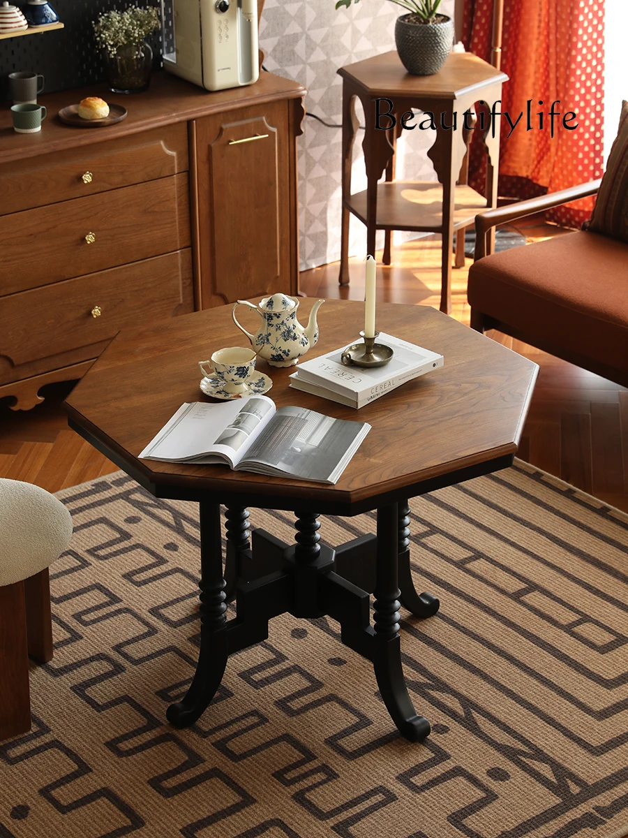 Nordic Solid Wood Small Apartment Home French Vintage Style Dining Table Octagon Type Contrast Color Dining Table
Nordic Solid Wood Small Apartment Home French Vintage Style Dining Table Octagon Type Contrast Color Dining Table