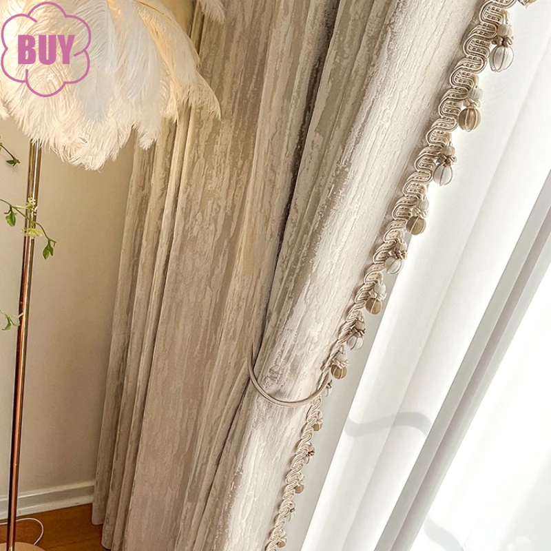 Curtains for Living Dining Room Bedroom Golden Brown Modern Minimalist Style High Chenille Jacquard Thickened Light-blocking
Curtains for Living Dining Room Bedroom Golden Brown Modern Minimalist Style High Chenille Jacquard Thickened Light-blocking