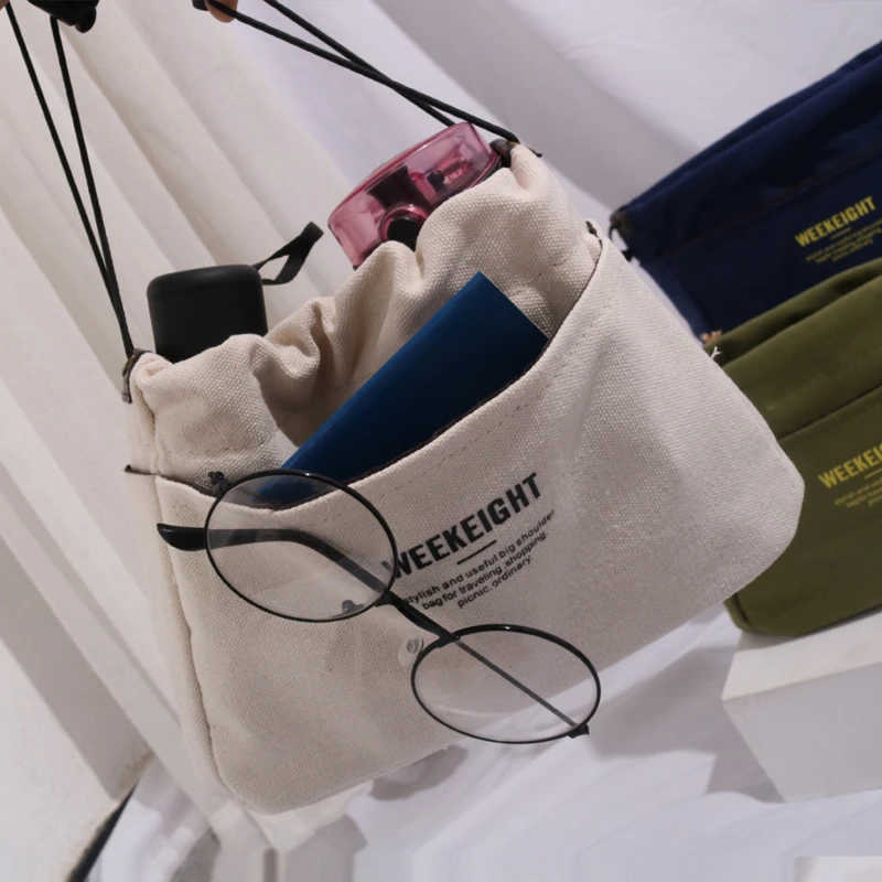 Casual Canvas Bag Simple Practical Storage Bag Portable Makeup Bag With Drawstring Letter Print Handbags Shopper Shoulder Bags
Casual Canvas Bag Simple Practical Storage Bag Portable Makeup Bag With Drawstring Letter Print Handbags Shopper Shoulder Bags
