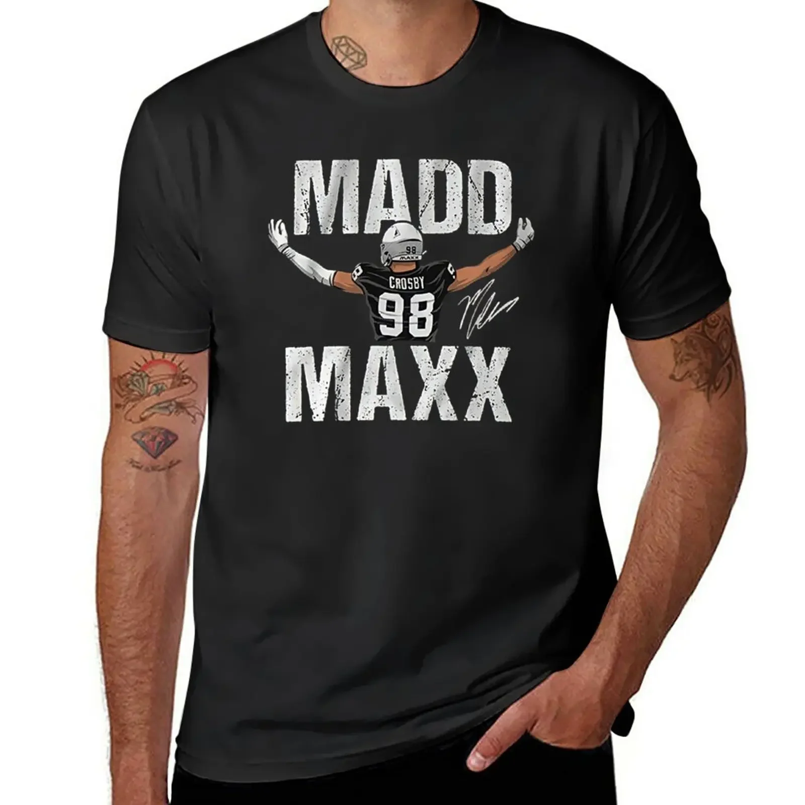 

Maxx Crosby T-Shirt oversizeds customs hippie clothes t shirts for men cotton