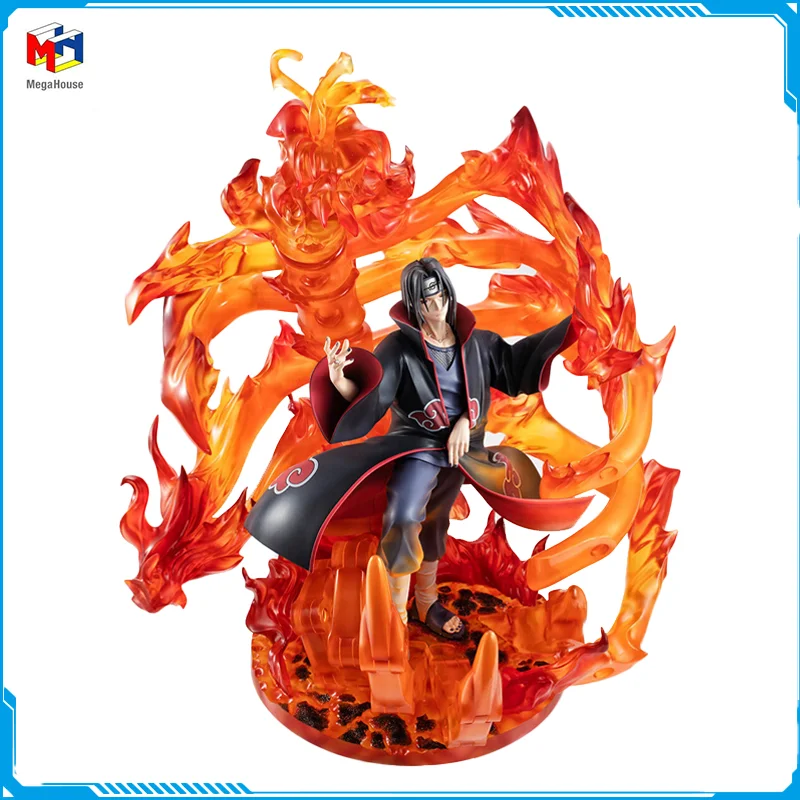 

In Stock Megahouse GEM NARUTO Shippuden Uchiha Itachi New Original Anime Figure Model Toy for boy Action Figures Collection Doll