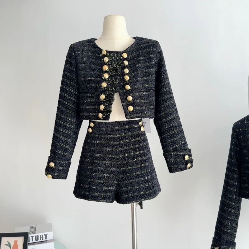 Korean Small Fragrance Elegant Women's Suit Shorts High-end Socialite Korean Drama Two-piece Suit Office Lady Autumn Coats Tops
Korean Small Fragrance Elegant Women's Suit Shorts High-end Socialite Korean Drama Two-piece Suit Office Lady Autumn Coats Tops