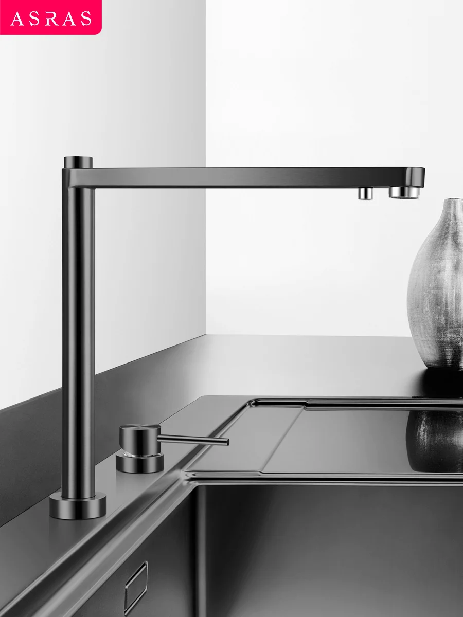 Asras-212 SUS304 Nanometer kitchen faucet telescopic tap hot and cold mixer drinking water outlet single handled
Asras-212 SUS304 Nanometer kitchen faucet telescopic tap hot and cold mixer drinking water outlet single handled