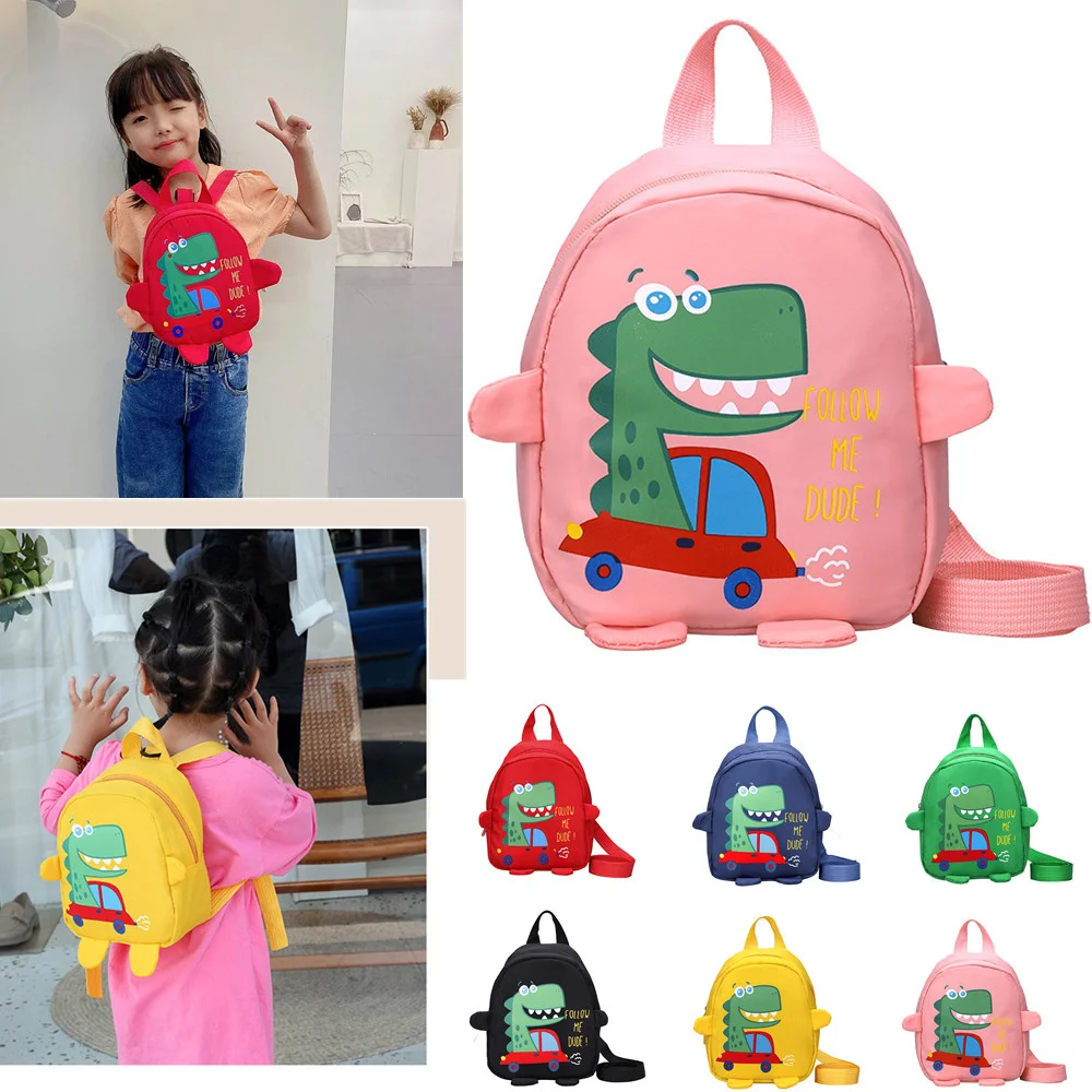 

Cute Children Bag Cartoon Dinosaur Kids School Bags Kindergarten Preschool Outdoor Travel Backpack for Boys Girls Anti-lost