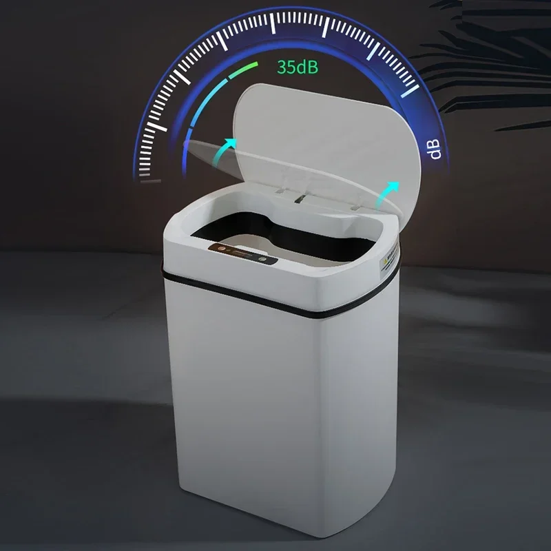 

Trash Large Capacity Kitchen Can For Bin Dustbin Garbage Waterproof Induction Smart Wastebasket Automatic Bathroom